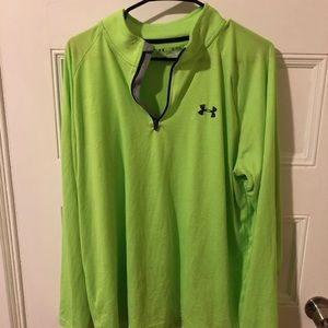 Long sleeve Under Armour men’s lime green zip up